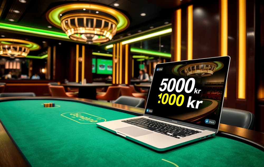 Highroller Casino premium lobby med bonus på skjermen